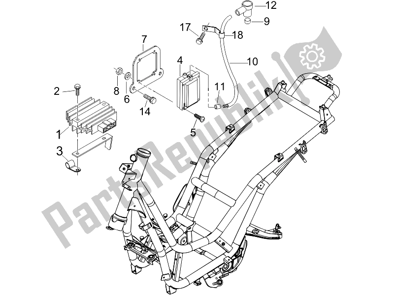 Tutte le parti per il Regolatori Di Tensione - Centraline Elettroniche (ecu) - H. T. Bobina del Piaggio Beverly 250 Cruiser E3 2007