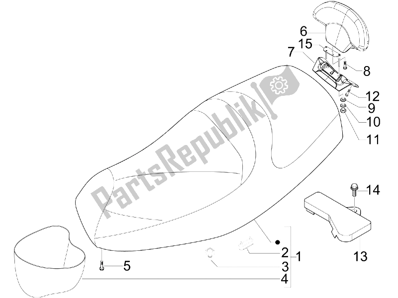 Toutes les pièces pour le Selle / Sièges du Piaggio MP3 250 IE LT 2008