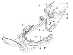 Central cover - Footrests