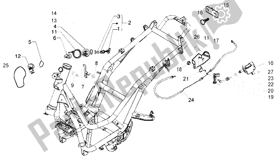 All parts for the Locks of the Piaggio Beverly 125 RST 2004