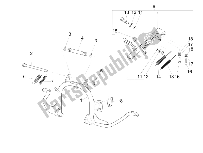 Toutes les pièces pour le Des Stands du Piaggio Liberty 50 4T Delivery 2010