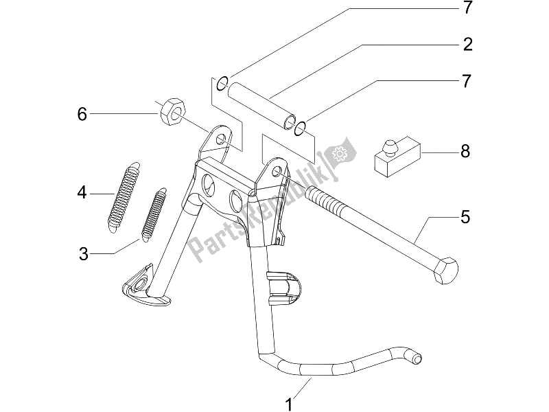 Todas las partes para Soporte / S de Piaggio Carnaby 200 4T E3 2007