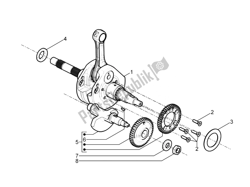 Todas las partes para Cigüeñal de Piaggio MP3 500 Tourer USA 2010