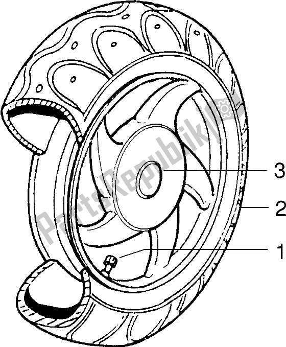 Toutes les pièces pour le Roue Arrière du Piaggio ZIP RST 50 1996
