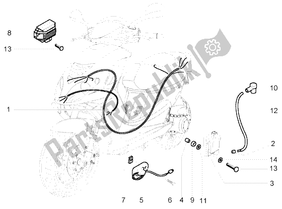 Tutte le parti per il Cablaggio - Regolatore - H. T. Bobina del Piaggio NRG Power DT 50 1998