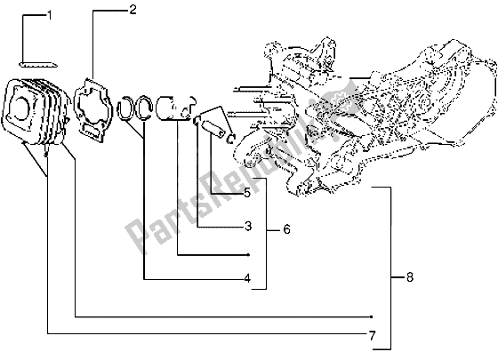 Toutes les pièces pour le Axe De Cylindre-piston-poignet, Assy du Piaggio Skipper 150 1998