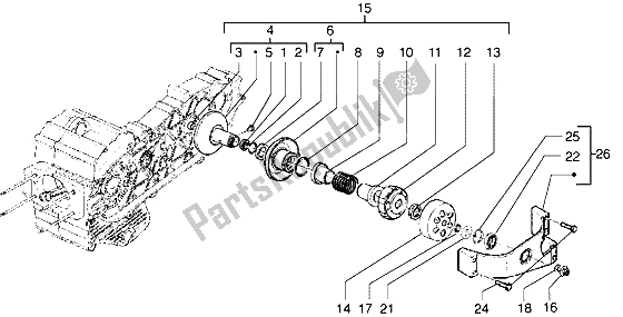 Toutes les pièces pour le Poulie Menée du Piaggio X9 500 2004