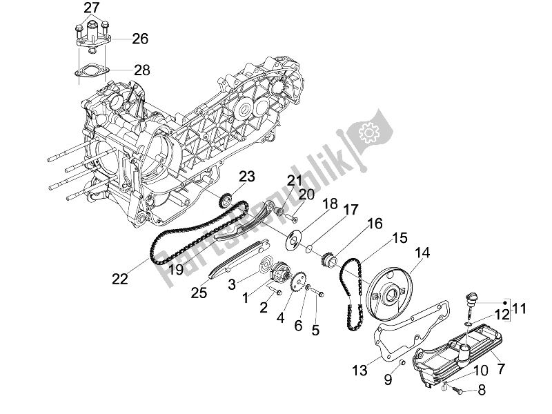 Toutes les pièces pour le La Pompe à Huile du Piaggio Beverly 250 Tourer E3 2007