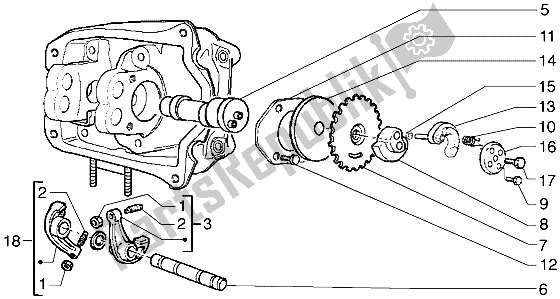 Toutes les pièces pour le Support De Leviers à Bascule du Piaggio Hexagon GTX 125 1999