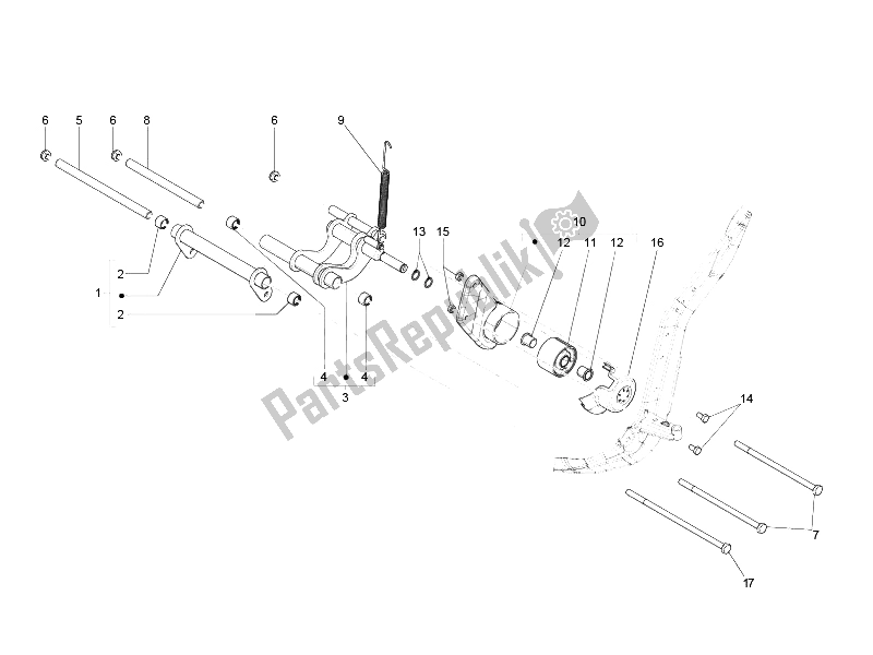 Tutte le parti per il Braccio Oscillante del Piaggio Liberty 125 4T Sport 2006