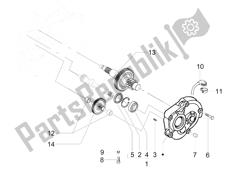 Toutes les pièces pour le Unité De Réduction du Piaggio Liberty 50 4T PTT D 2007