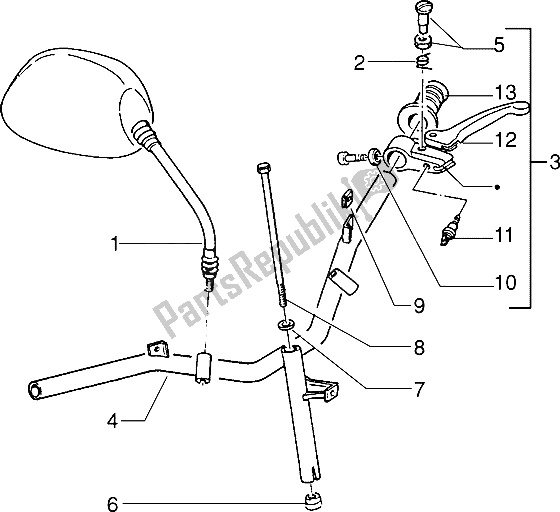 Todas las partes para Componentes Del Manillar (2) de Piaggio ZIP RST 50 1996