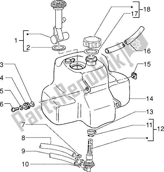 Todas las partes para Guardabarros Delantero Y Trasero de Piaggio Skipperr 150 1996