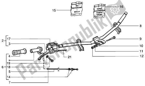 Toutes les pièces pour le Composants De Guidon du Piaggio NRG MC3 DD 50 2002