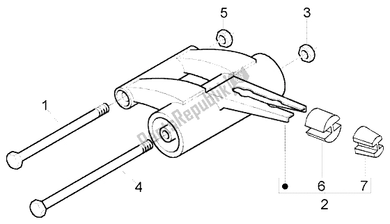 Toutes les pièces pour le Bras Oscillant du Piaggio NRG Power DT 50 1998