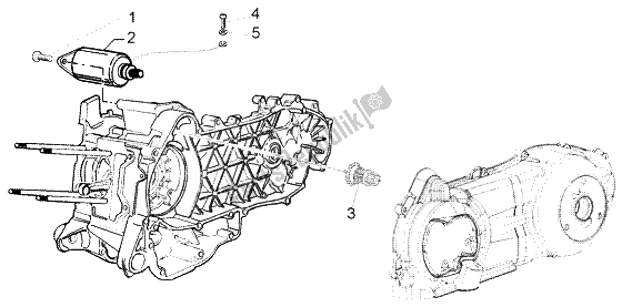 All parts for the Electric Starter of the Piaggio FLY 125 4T 2004