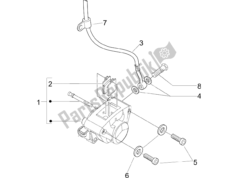 Toutes les pièces pour le Tuyaux De Freins - étriers du Piaggio Liberty 50 4T 2005