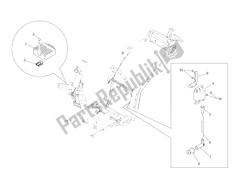 All parts for the Voltage Regulators - Electronic Control Units (ecu) - H. T. Coil of the Piaggio Liberty 50 4T PTT 2009