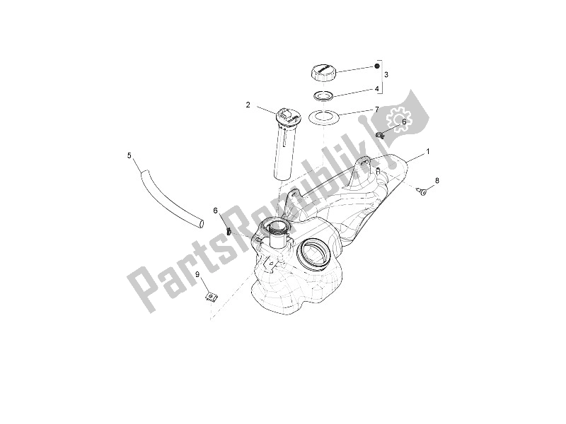 Toutes les pièces pour le Réservoir D'essence du Piaggio Liberty 125 4T 2V IE E3 Vietnam 2011