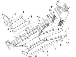 Central cover - Footrests