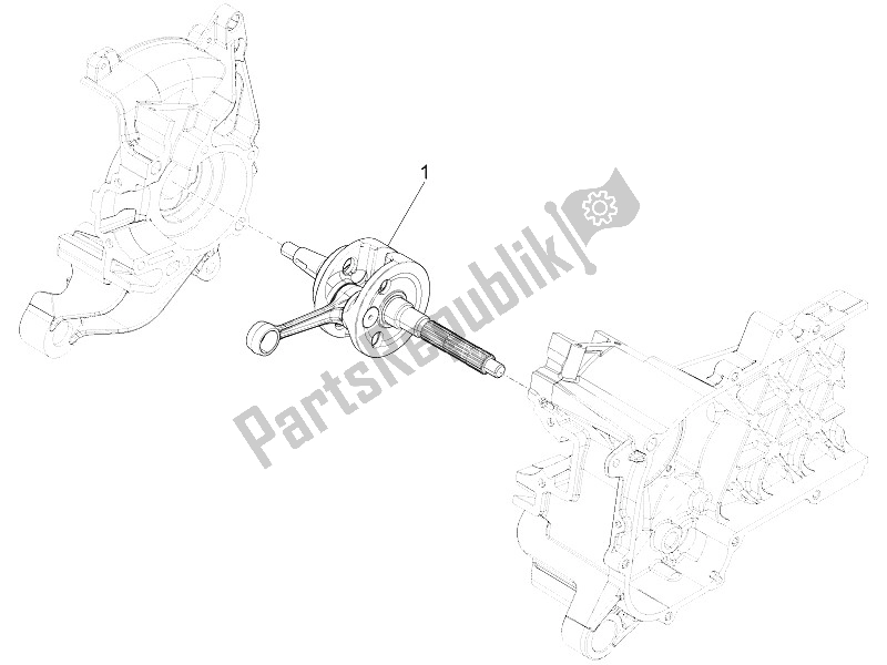 All parts for the Crankshaft of the Piaggio ZIP 100 4T Vietnam 2011