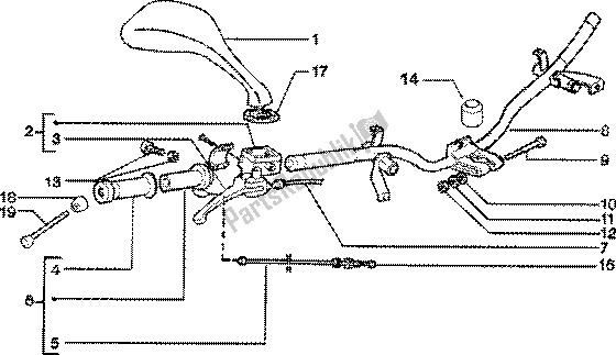 Toutes les pièces pour le Composants De Guidon du Piaggio Skipper 150 4T 2000