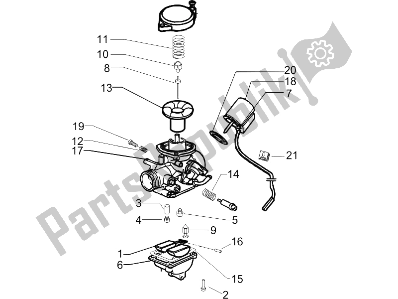 Toutes les pièces pour le Composants Du Carburateur du Piaggio ZIP 50 4T 2006