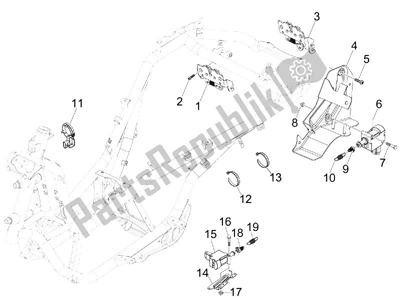 Todas las partes para Cerraduras de Piaggio MP3 300 IE MIC 2010