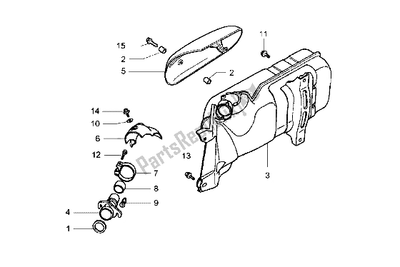 Tutte le parti per il Silenziatore del Piaggio Hexagon GT 250 1998