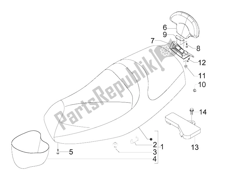Tutte le parti per il Sella / Sedili del Piaggio MP3 500 LT Sport Business 2011