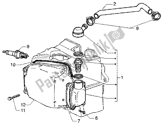 Todas las partes para Válvula De Drenaje De Aceite de Piaggio X9 180 Amalfi 2002