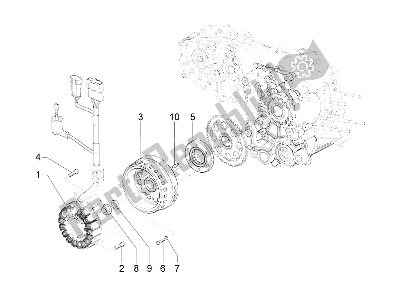 Toutes les pièces pour le Volant Magnéto du Piaggio MP3 500 RL Sport Business 2011