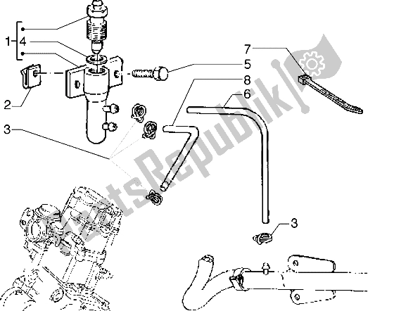 Toutes les pièces pour le Système De Saignement du Piaggio Hexagon GTX 125 1999