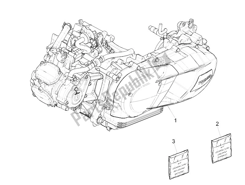 Todas las partes para Ensamblaje Del Motor de Piaggio Medley 150 4T IE ABS Asia 2016