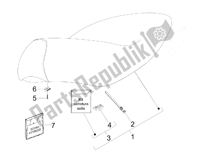 Toutes les pièces pour le Selle / Sièges du Piaggio Liberty 50 2T 2008