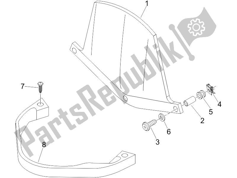 Toutes les pièces pour le Pare-brise - Verre du Piaggio Beverly 250 IE Sport E3 2006