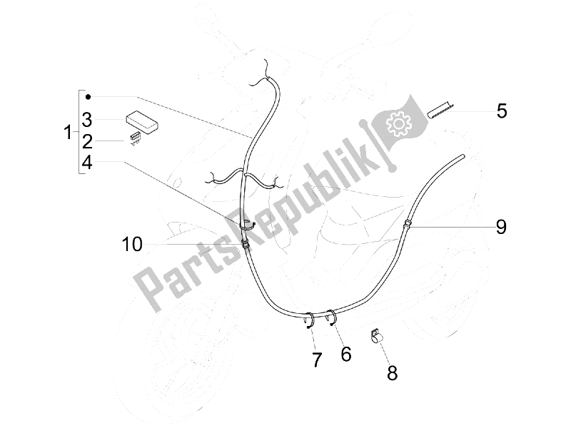 Toutes les pièces pour le Faisceau De Câbles Principal du Piaggio FLY 50 4T 2006