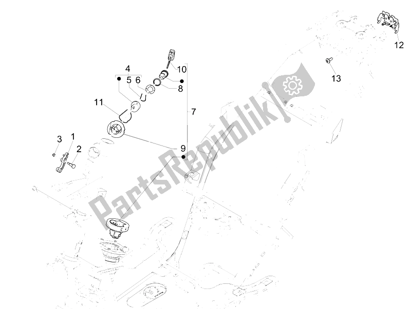 All parts for the Locks of the Piaggio NRG Power DD 50 2007