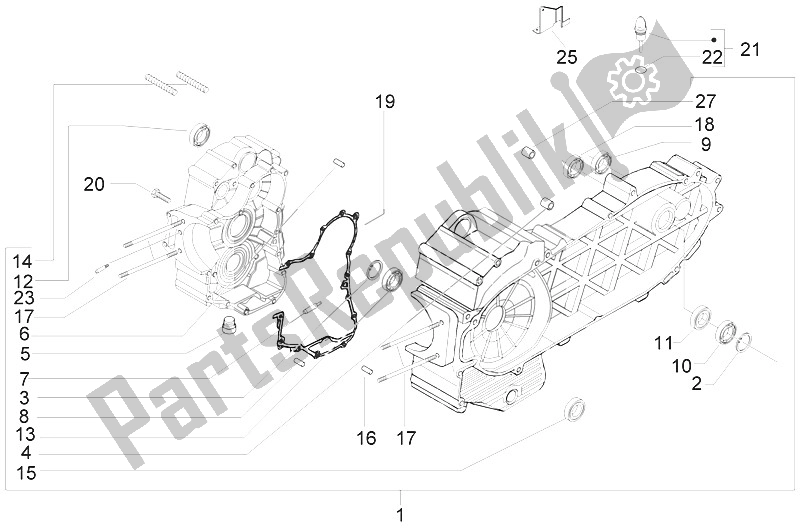 Toutes les pièces pour le Carter du Piaggio MP3 400 IE LT Touring 2011