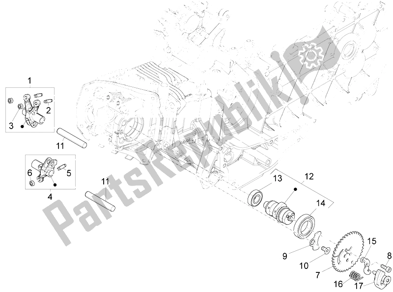Wszystkie części do Wspornik D? Wigni Ko? Ysania Piaggio Liberty 150 4T 3V IE LEM 2014