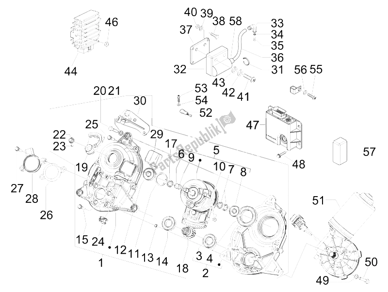 Todas las partes para Reguladores De Voltaje - Unidades De Control Electrónico (ecu) - H. T. Bobina de Piaggio MP3 250 IE MIC 2008