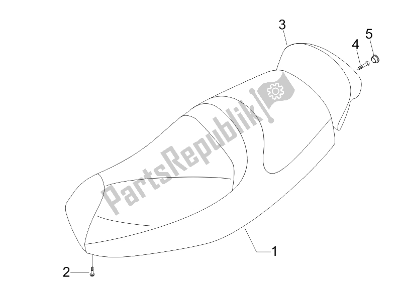 All parts for the Saddle/seats of the Piaggio MP3 125 2006