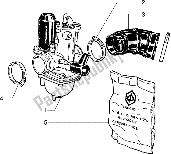 Toutes les pièces pour le Carburateur du Piaggio Skipper 150 1998