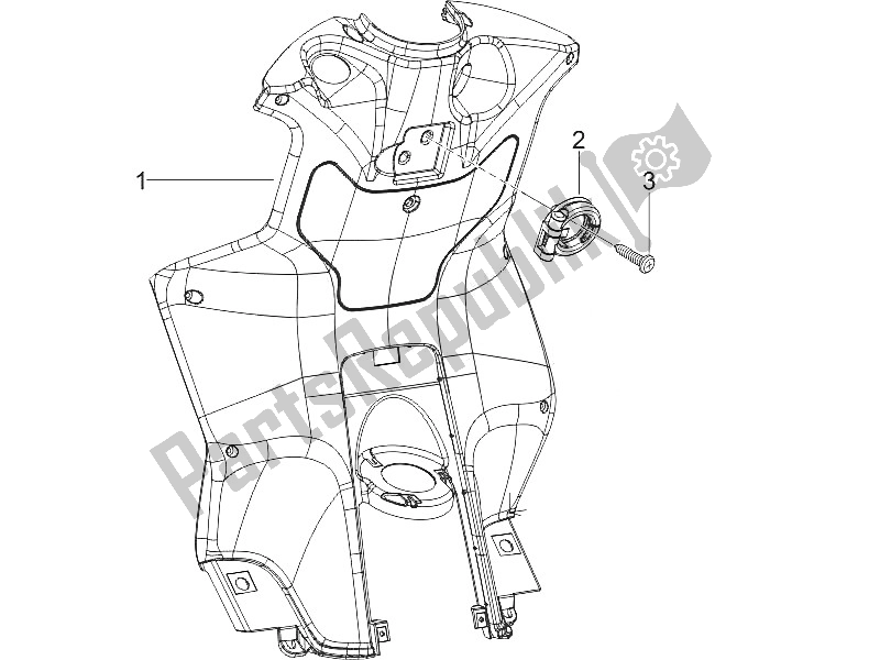 Toutes les pièces pour le Boîte à Gants Avant - Panneau De Protection Des Genoux du Piaggio NRG Power DD 50 2016