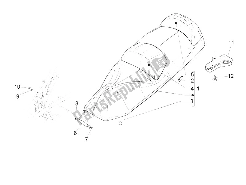 Wszystkie części do Siod? O / Siedzenia Piaggio MP3 300 IE E4 LT Business Sport ABS EU 2016