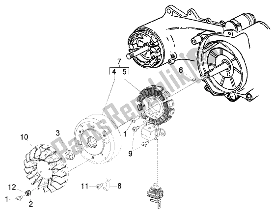 Todas las partes para Volante Magneto de Piaggio FLY 150 4T 2009