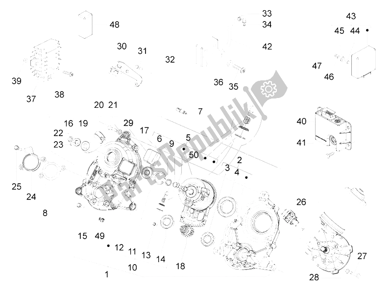 All parts for the Voltage Regulators - Electronic Control Units (ecu) - H. T. Coil of the Piaggio MP3 400 IE MIC 2008