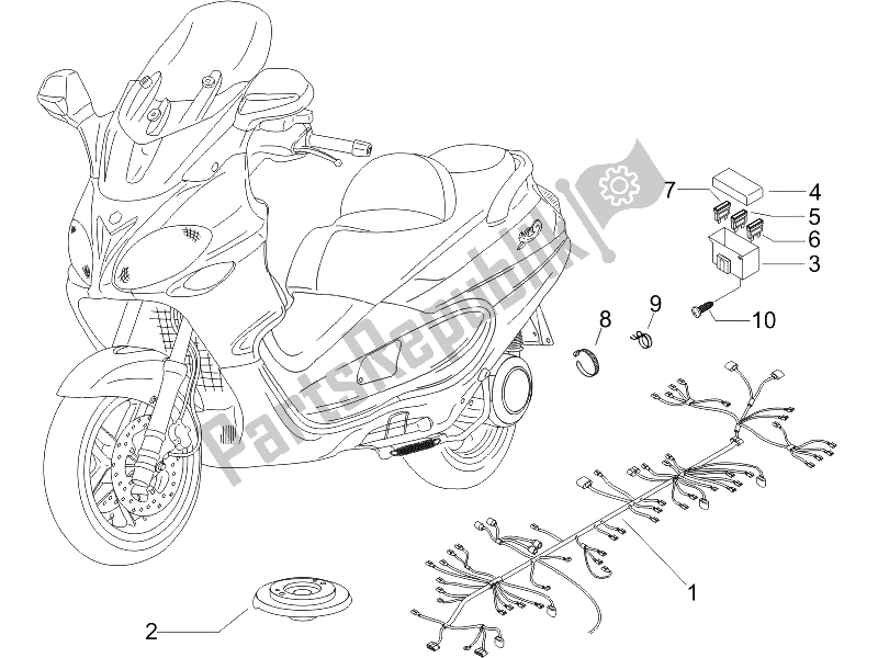 Toutes les pièces pour le Faisceau De Câbles Principal du Piaggio X9 125 Evolution Powered 2005