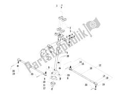 articulación del poste de dirección