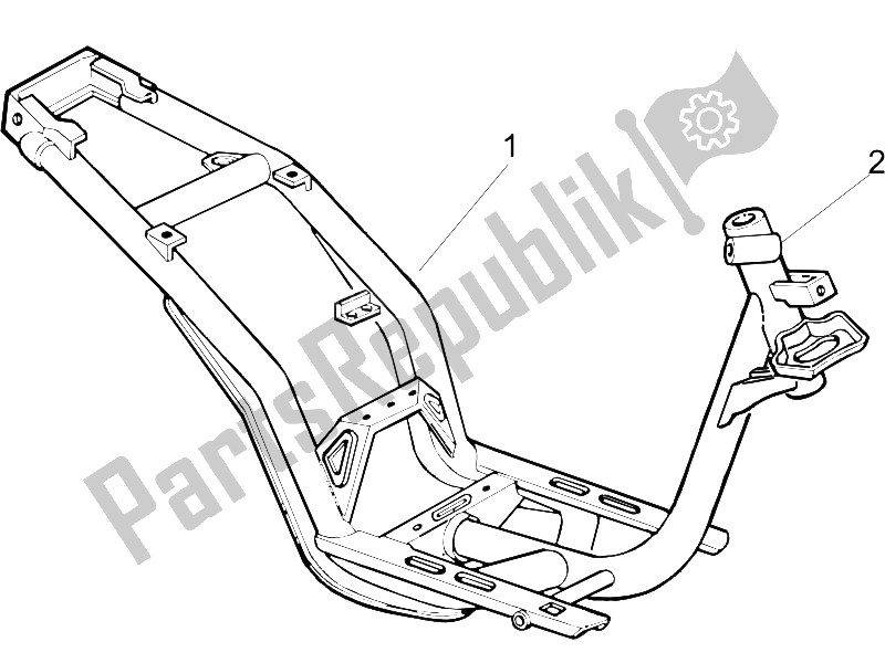 Tutte le parti per il Telaio / Carrozzeria del Piaggio Liberty 125 4T E3 UK 2006